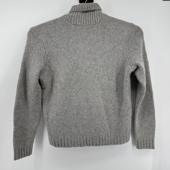 Polo Ralph Lauren Sweater Mens XL Grey Wool Angora Shawl Collar Toggle Knit - Picture 3 of 6